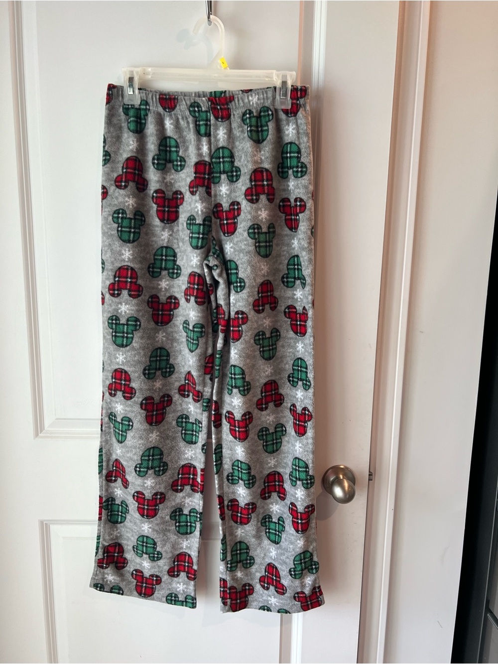 Grey Red & Green Mickey Mouse Print Pajama Pants. Small